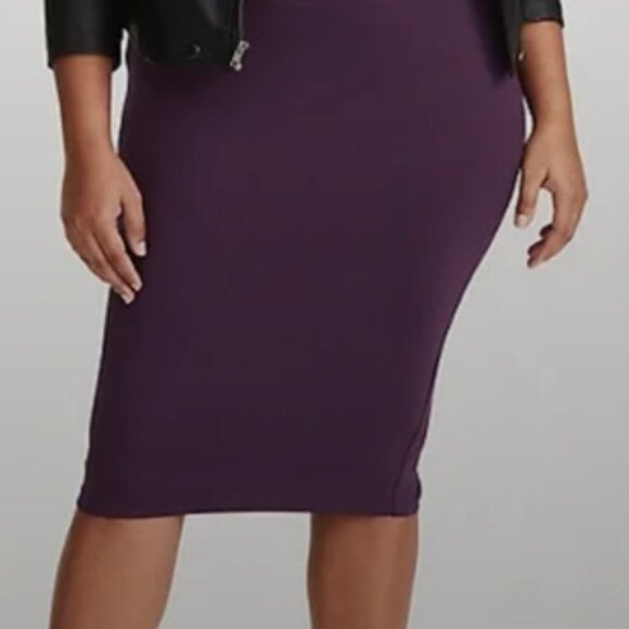 NWT Torrid Midi Fold Over Potent Purple Skirt Torrid Size 3 - US Size 3X - Picture 1 of 9